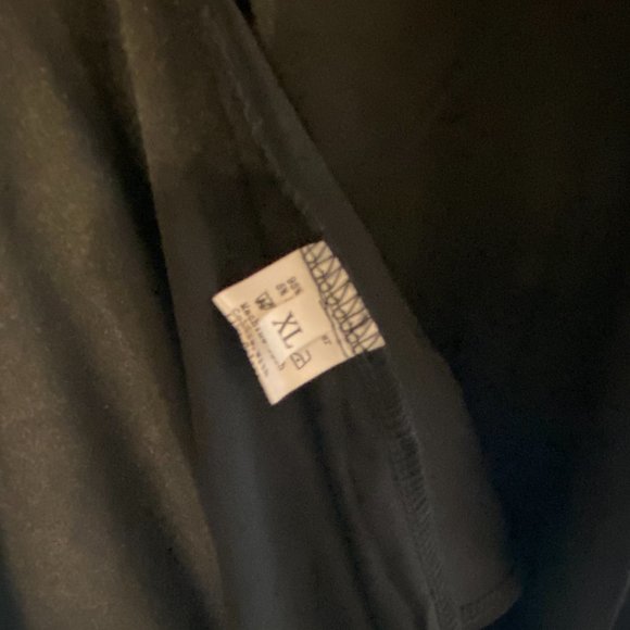 Shein Long Black Dress with Sweetheart Fringe and Gold/Black Lace Sleeves - Picture 6 of 6